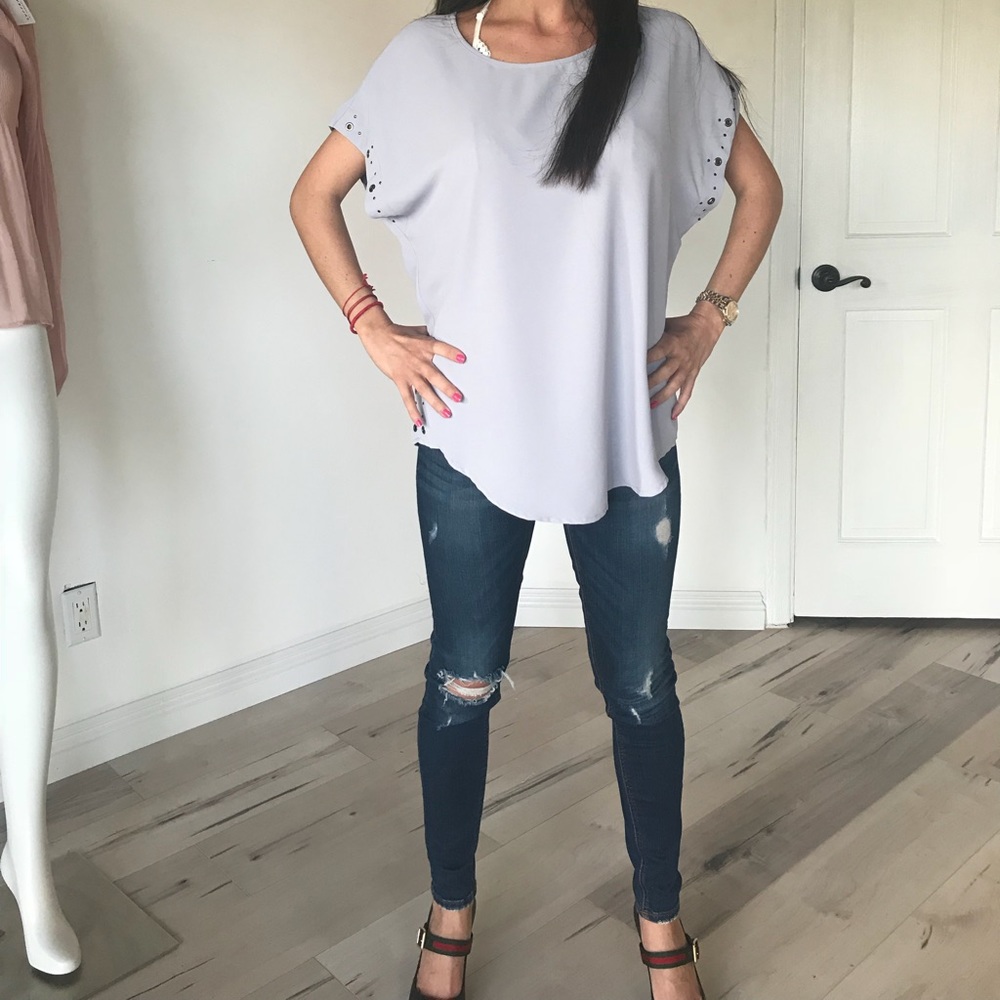 Light blue blouse